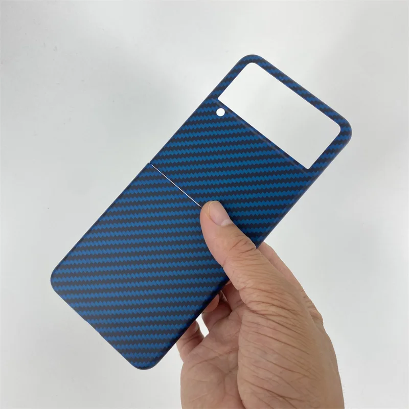 Real Carbon Fiber Phone Case For Samsung Galaxy Z Flip 3 Carbon Fiber Case Aramid Fiber Cover For Galaxy Z Flip3 Ultra-thin Case