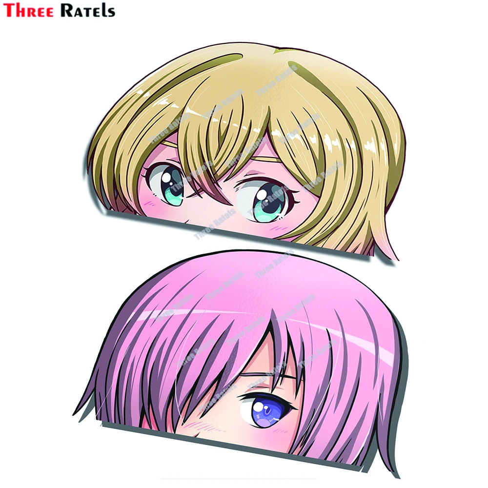 

Наклейки Three Ratels D753 Mashu и Mami Nanami Peeker для мотоцикла Yamaha, персонализированный декор, пленка против царапин