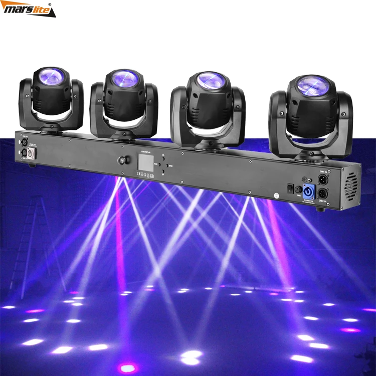 

Pro Dj Disco Event Lighting 4X32W RGBW 4in1 LED 4Heads DMX Sharp Dj Beam Bar Moving Head Stage Lights For Stage Equipment Set