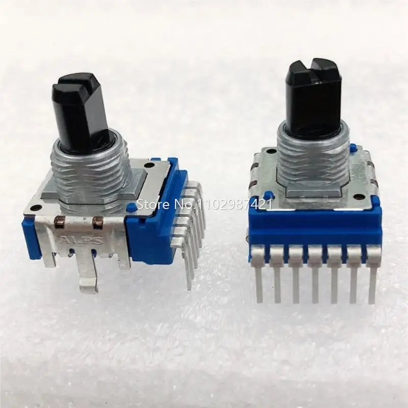 

1 шт. вертикальный Однорядный 7-контактный потенциометр RK14, электронный переключатель регулировки громкости звука, A10K B10K, 13 мм, полувал