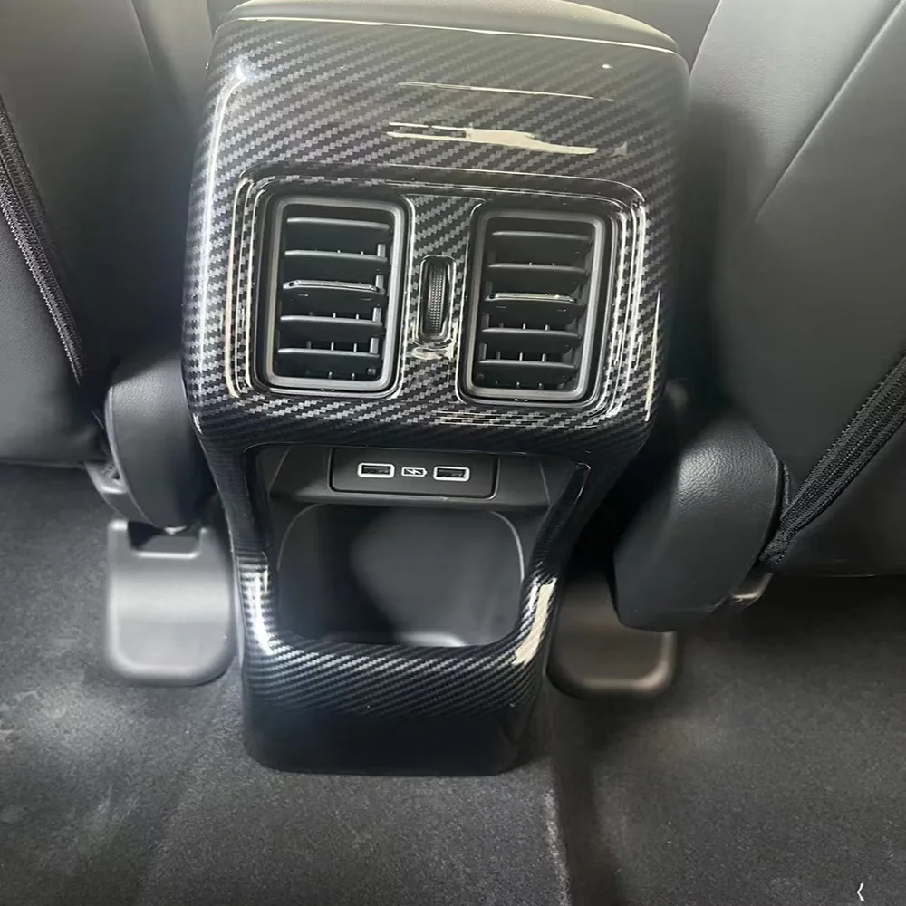 

Для Honda Vezel HR-V E:HEV 2021 2022 ABS из углеродного волокна внутренняя рамка для вентиляционного отверстия заднего кондиционера автомобиля Противоуда...