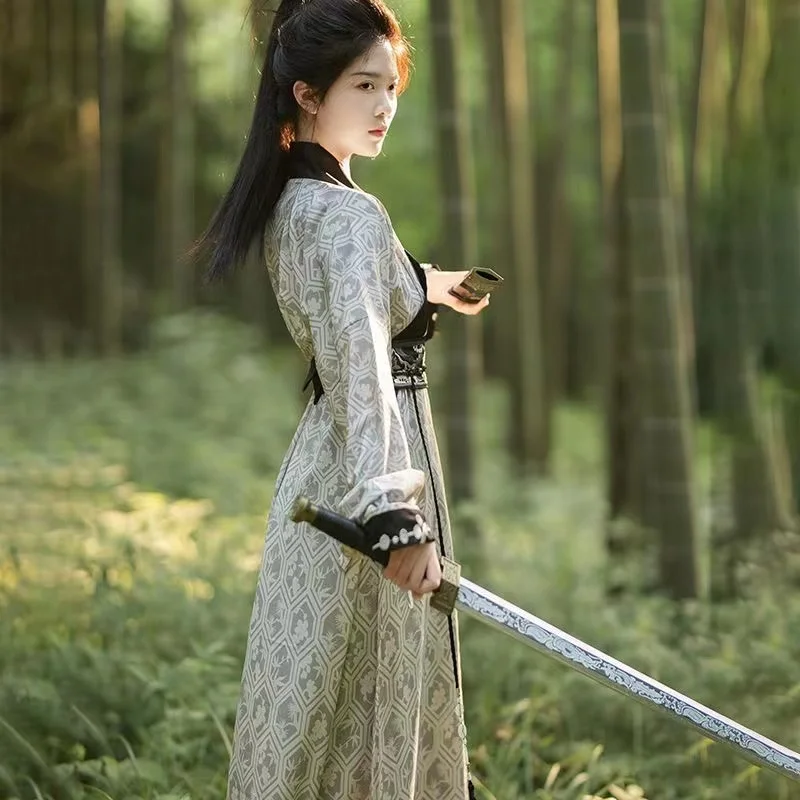 Традиционное китайское платье с вышивкой ханьфу прямой костюм для мужчин и