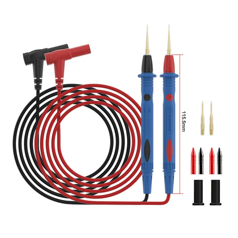 SUNSHINE SS-024B Сменные Щупы для мультиметра из нержавеющей стали, универсальные штекеры для мультиметра с сильной проводимостью