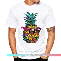 2020 men summer fashion pineapple printed t shirt short sleeve o neck basic tee shirt hipster cool design customed tops