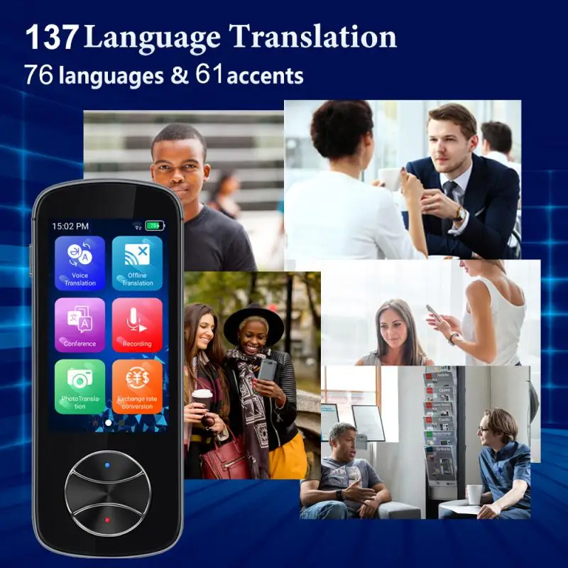 New Wifi Translator V10 Smart Voice Translator With Photo Translation Offline Translation 137 Languages Two-Way Translator enlarge
