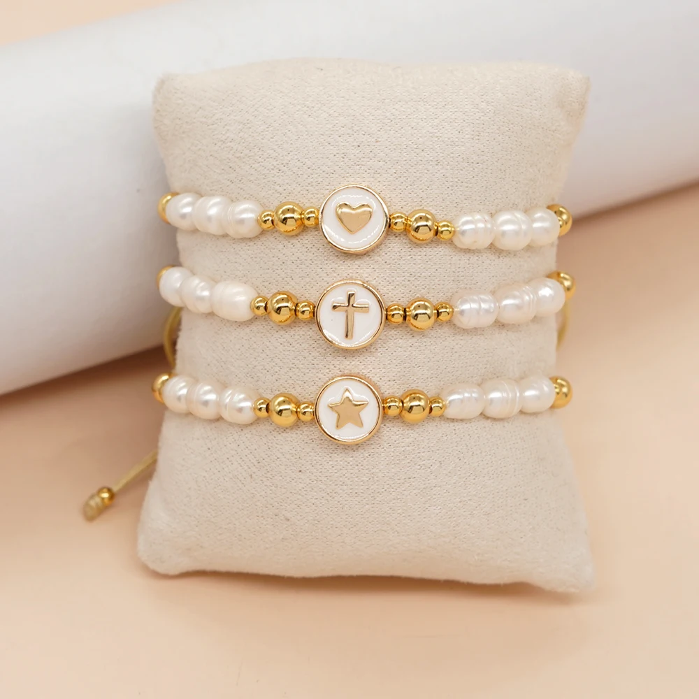 

Go2Boho Women Golden Plated Beaded Miyuki Star Charm Bracelet Pearl Summer Jewelry Boho Friendship Bracelets Handmade Girl Gifts