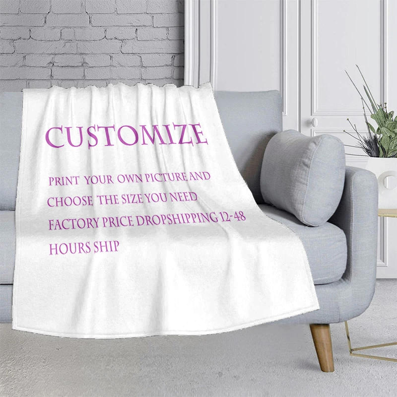 Фланелевое одеяло на заказ, Флисовое одеяло с индивидуальным фото, Флисовое одеяло для дивана, подарок, печать на заказ «сделай сам», Прямая ...
