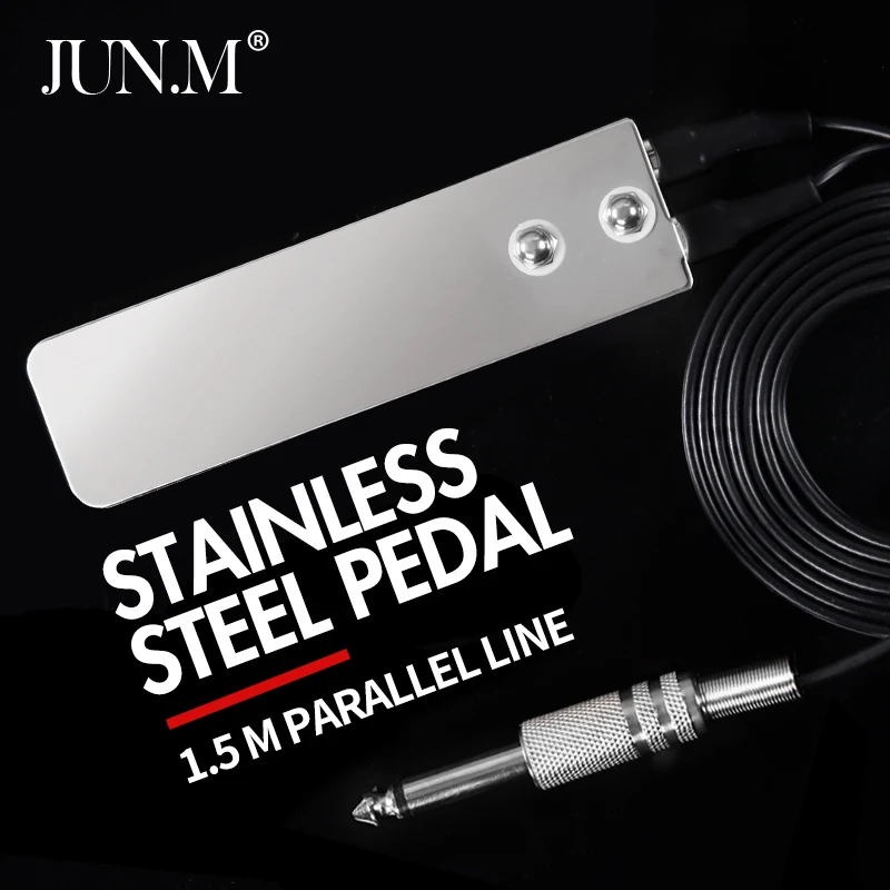 

Mini Stainless Steel Tattoo Foot Pedal Switch Footswitch Control With Wire For Power Supply Machine Clip Cord Tattoo Accessories