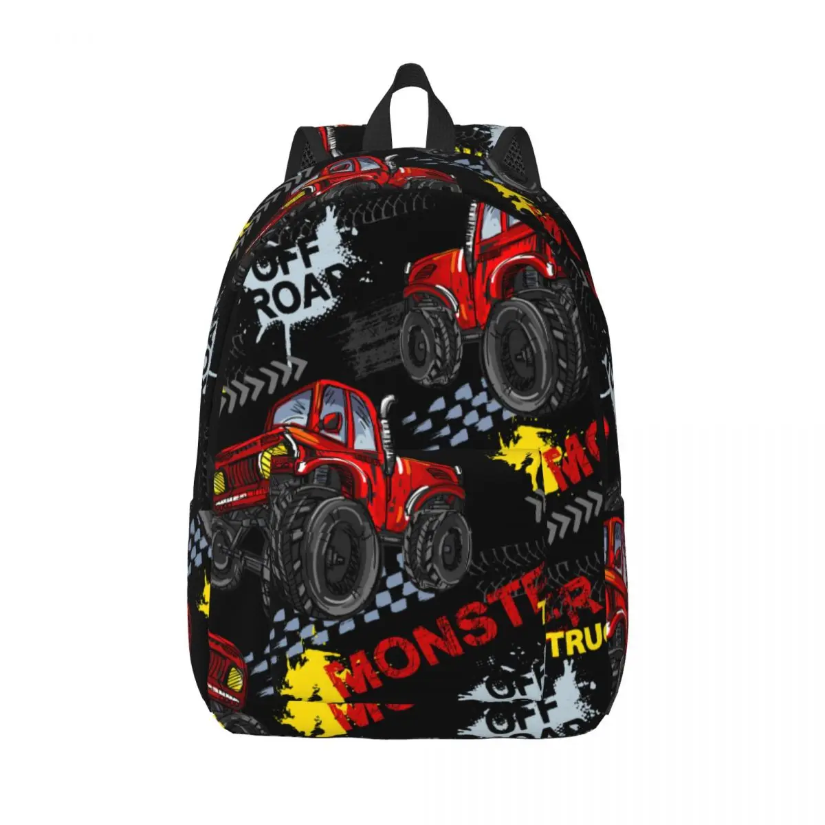 Unique Abstract Monster Truck Car Trace Of Tire School Bag D