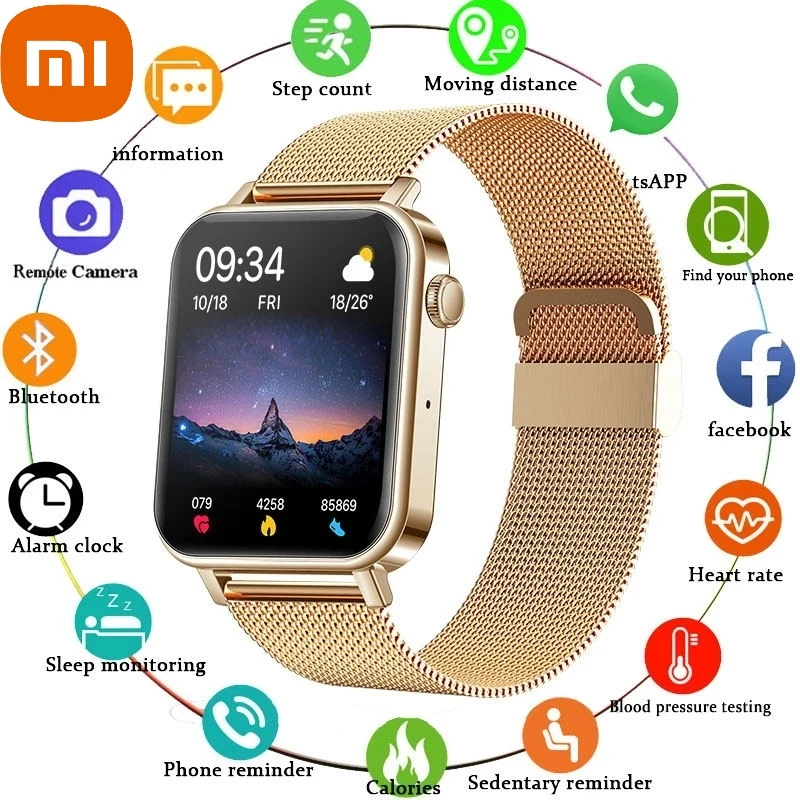 

Смарт-часы Xiaomi с сенсорным экраном 1,69 дюйма, Bluetooth, пульсометром и тонометром