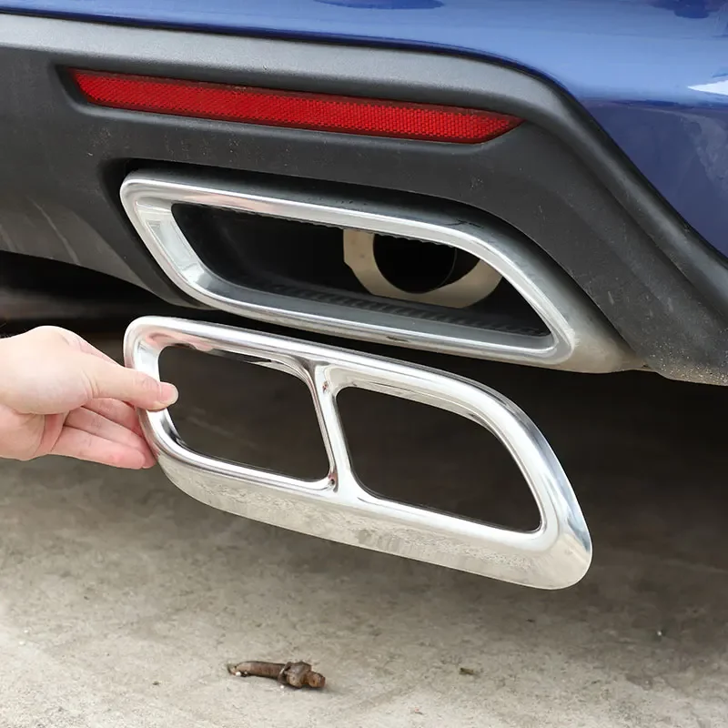 Для Cadillac XT4 XT5 XT6 CT4 CT5 2016-2023 Нержавеющая сталь Серебристый автомобильный глушитель