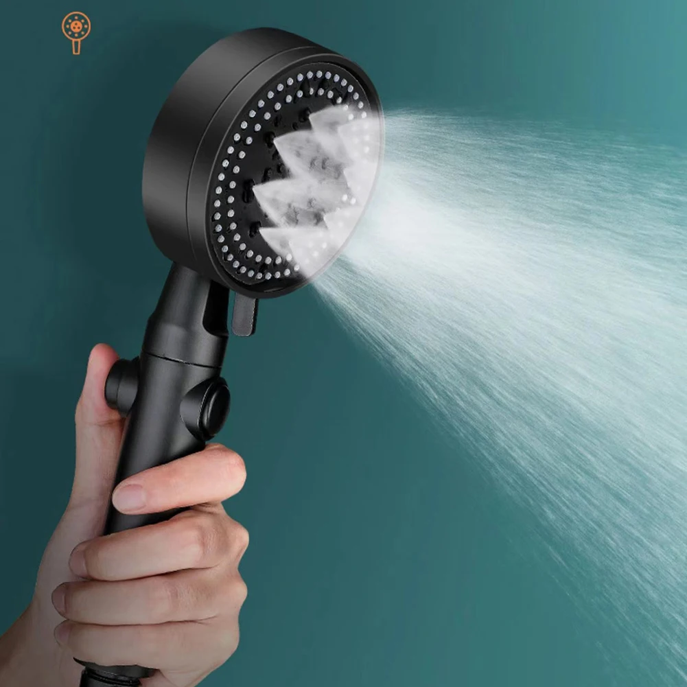 

5 Modes Shower Head Adjustable High Pressure Water Saving Spa Shower Head One-key Stop Water Household Bathroom Accessories