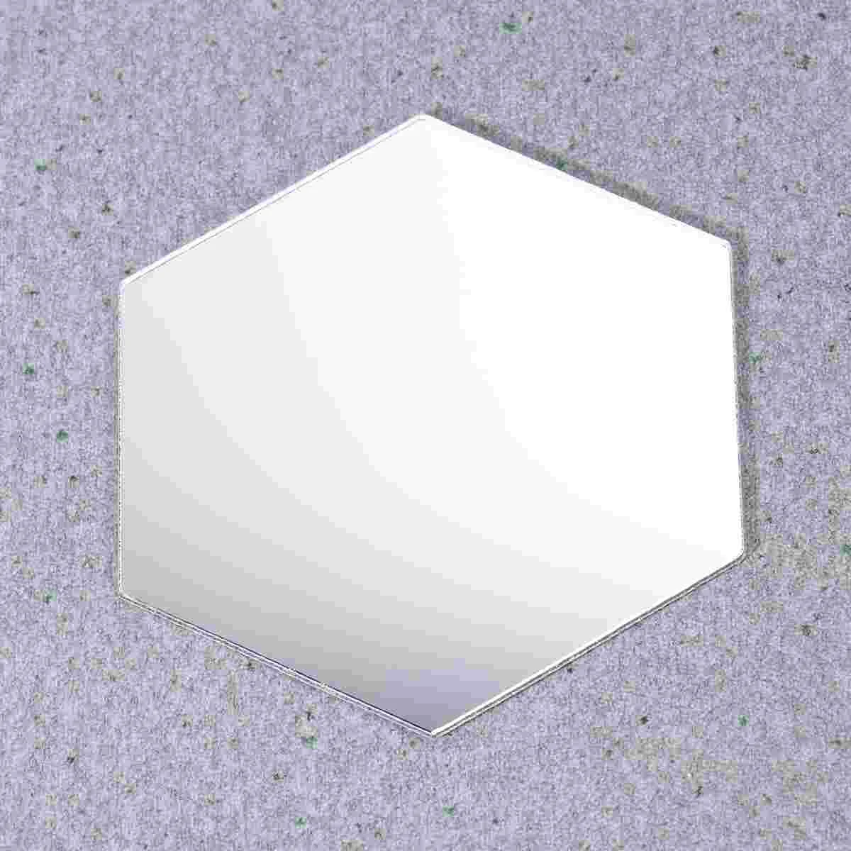 

Wall Mirror Hexagon Sticker Stickers Decal Diy Decoracrylic Wardrobe Backdrop Geometry Home3D Bathroom