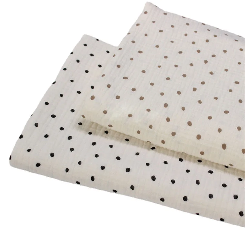 

Polka Dots Series Printed Cotton Crepe Fabric By Meters High Quality Pure Cotton Slub Fabric Material for DIY Quilting Patchwork