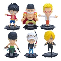 6pcsset cartoon anime one piece monkey d luffy action figures toys collection pvc model dolls home decoration for kids gifts