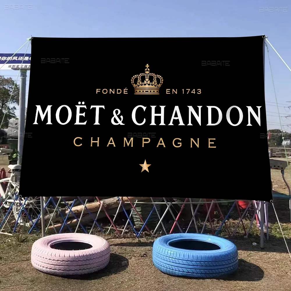 Баннер цвета шампанского M-Moet &ampChandon INS Стиль Открытый вечерние украшения