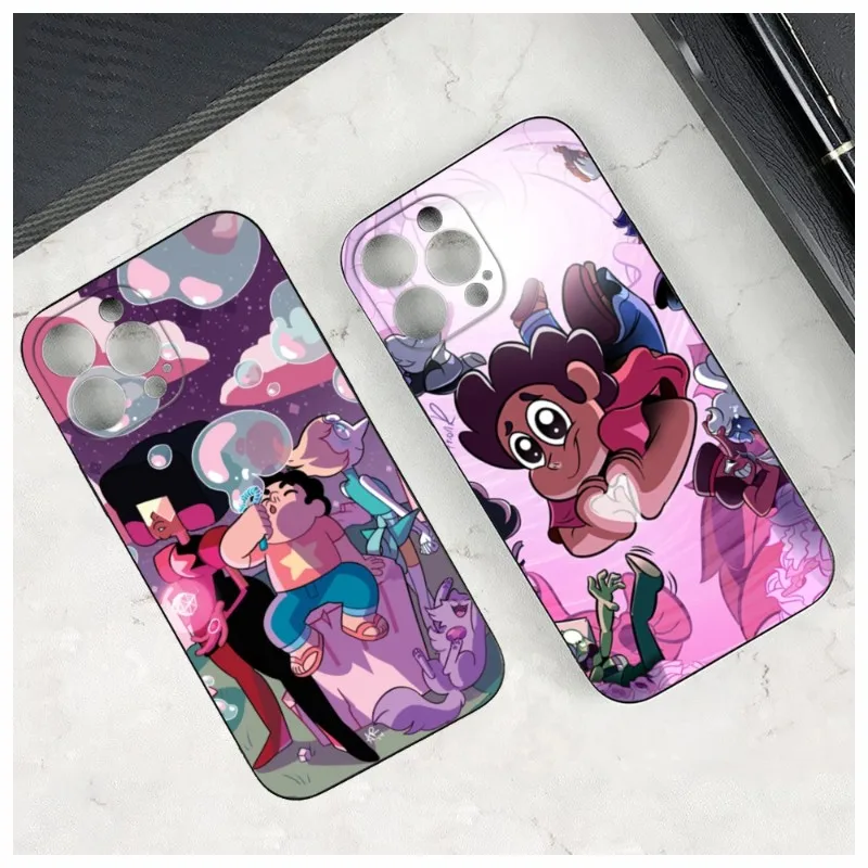 

Cartoon Steven Universe Phone Case For Iphone 14 12 11 13 Pro Max Mini X XR XS 7 8 Max SE 2020 Soft Phone Covers