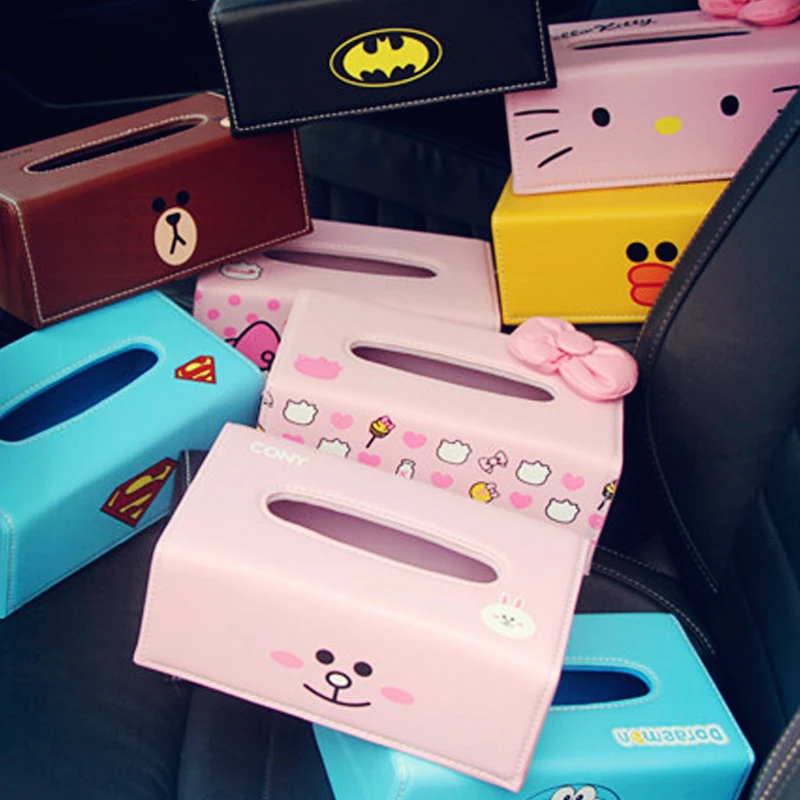 

Kawaii Sanrio коробка для салфеток ПУ водонепроницаемая коробка для салфеток для мультфильмов Hellokittys милый розовый лук коричневый медведь гостин...