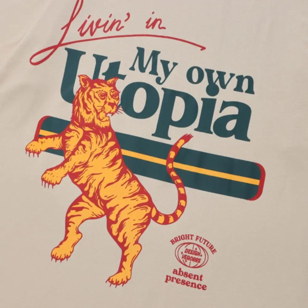 Мужские футболки большого размера Aelfric Eden с графическим принтом тигра хлопковые