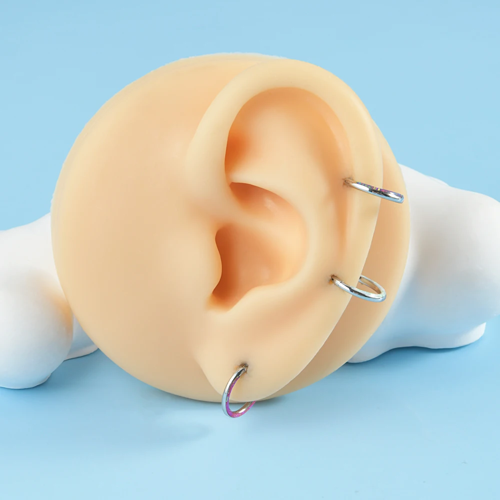 Кольцо из хирургической стали с опалом для женщин ювелирное изделие пирсинга