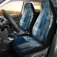 blue abstract art car seat covers pair 2 front seat covers car seat protector car accessories