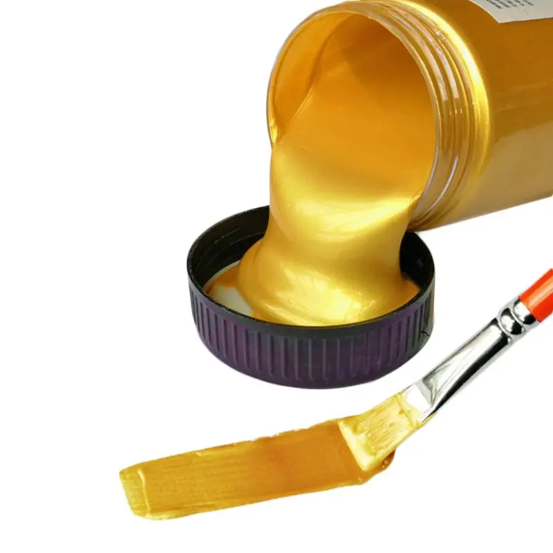

60ml Gold Paint Metallic Acrylic Paint Waterproof Not Faded for Statuary Coloring DIY Hand Clothes Painted Graffiti Pigments