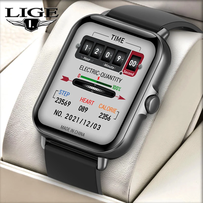 

Смарт-часы LIGE с сенсорным экраном 1,69 дюйма, пульсометром и Bluetooth