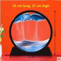 mobile sand sculpture decorative painting hourglass dynamic display of deep sea sand scene home office desktop decoration