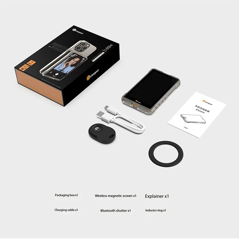 Fotorgear MS01 смартфон беспроводной магнитный монитор для селфи экран для смартфона Vlog прямая трансляция видеозапись VS KingMa PH01 (art.: 3920ca91b8a34) - 3920ca91b8a34