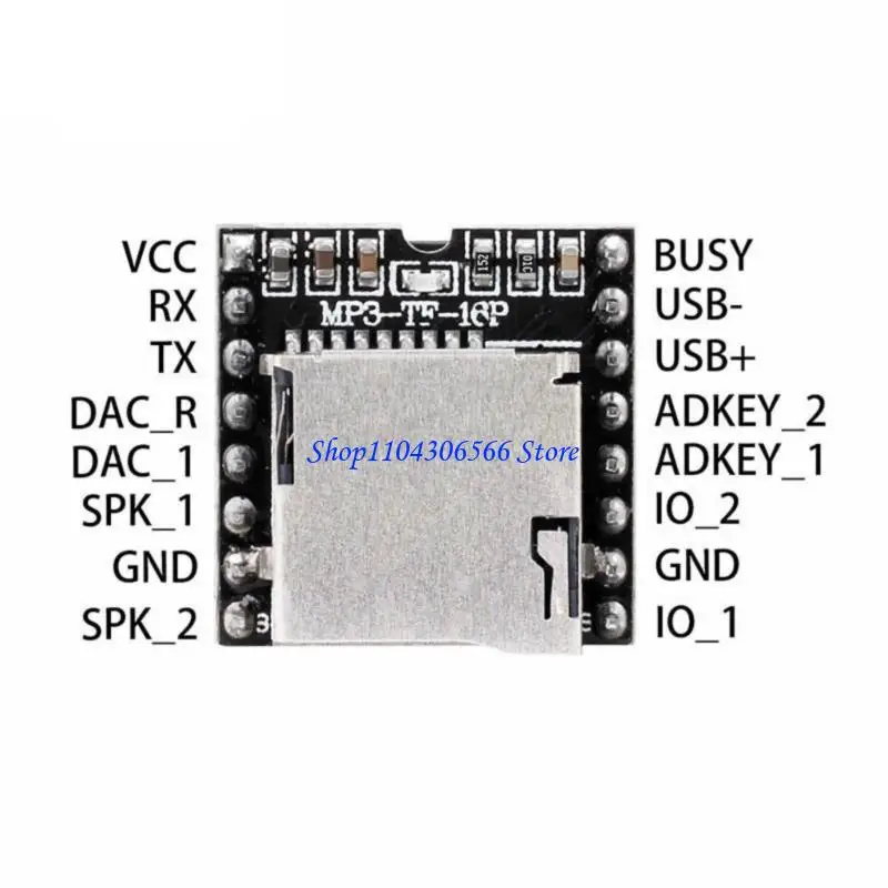 Фото 02DD 3 шт. для DFPlayer, модуль мини-MP3-плеера, TF-карта U, модуль DFPlayer, плата развития MP3-голоса, мини-модуль MP3-плеера №4