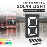 diy solar door sign light solar house numbers light outdoor garden yard building door wall address numbers sign outdoor lighting