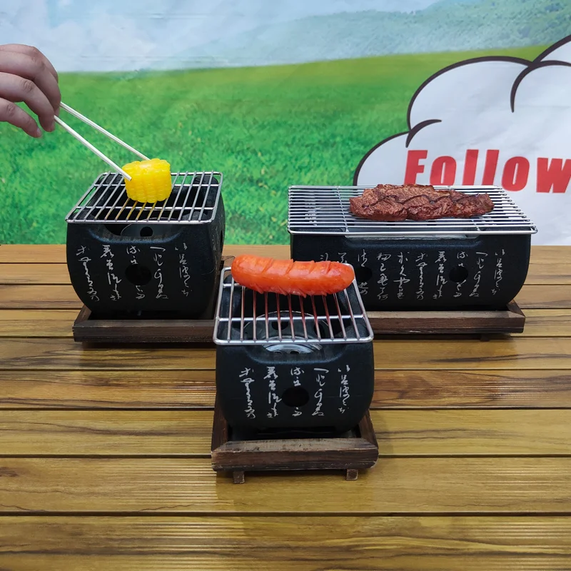Духовка для барбекю гриль японский одного человека домашняя деревянная рама