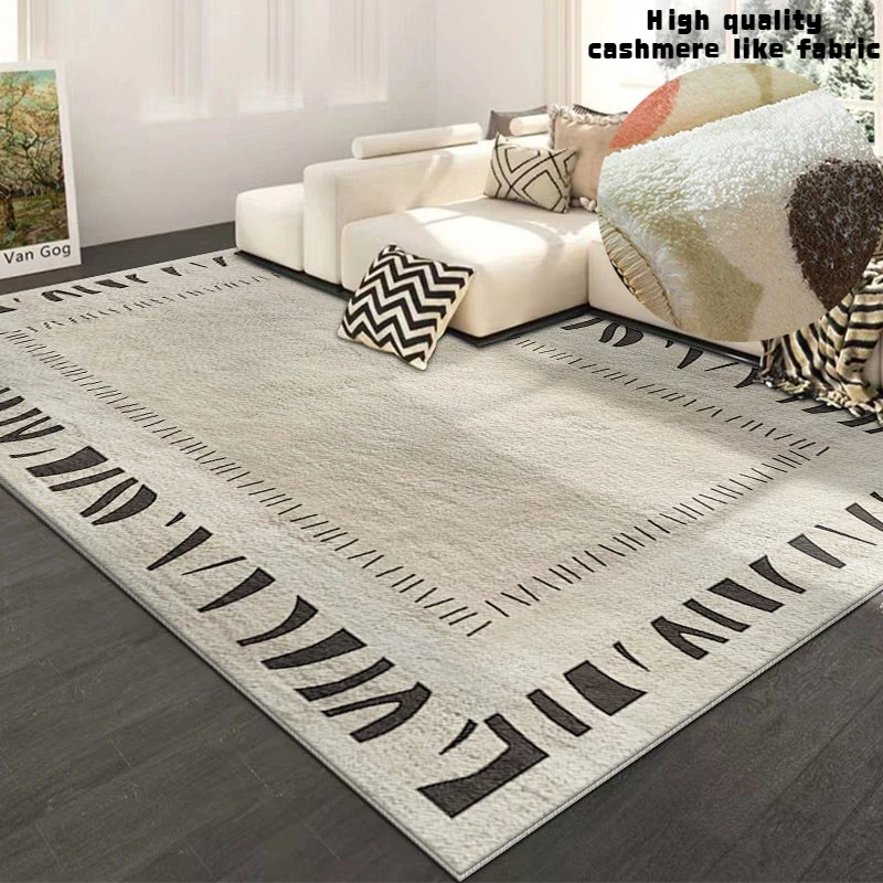 

Carpet Imitating Cashmere Living Room Carpet Sofa Coffee Tables Mat Household Large Area Bedroom Decoration Full Berth Soft Rugs