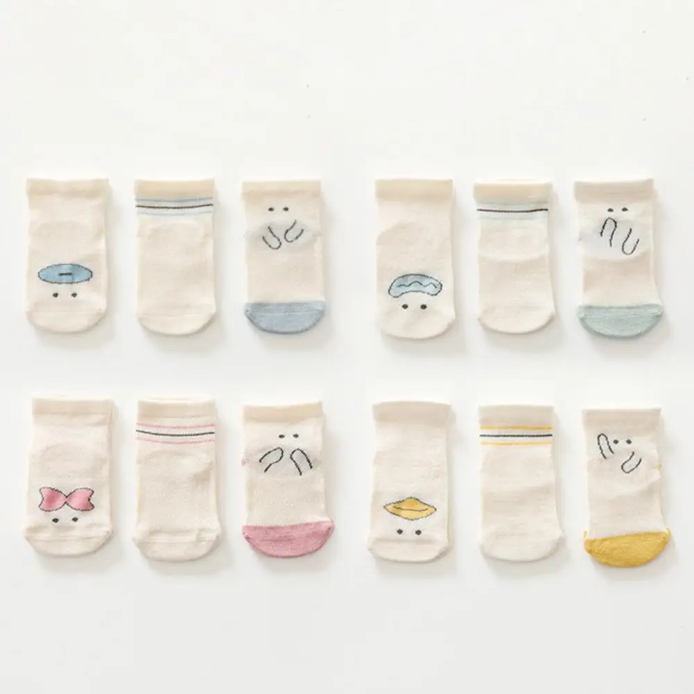 

No Stuffiness Cartoon Design Shock Absorption Summer Socks for Home