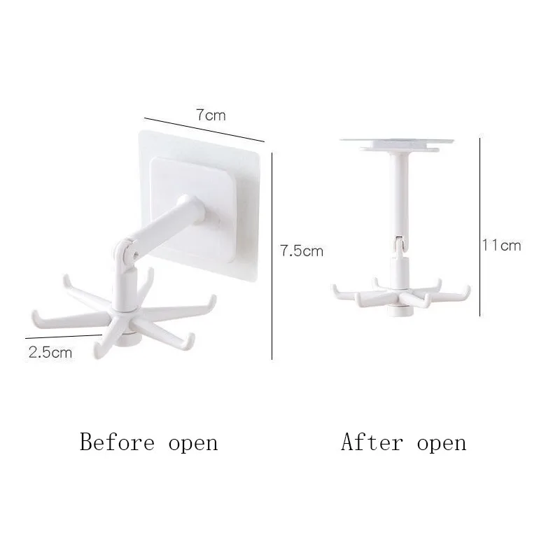 Kitchen Hook Multi-purpose Hooks 360 Degrees Rotated Rotatable Rack For Organizer And Storage Spoon Hanger Wall Door Accessories images - 6