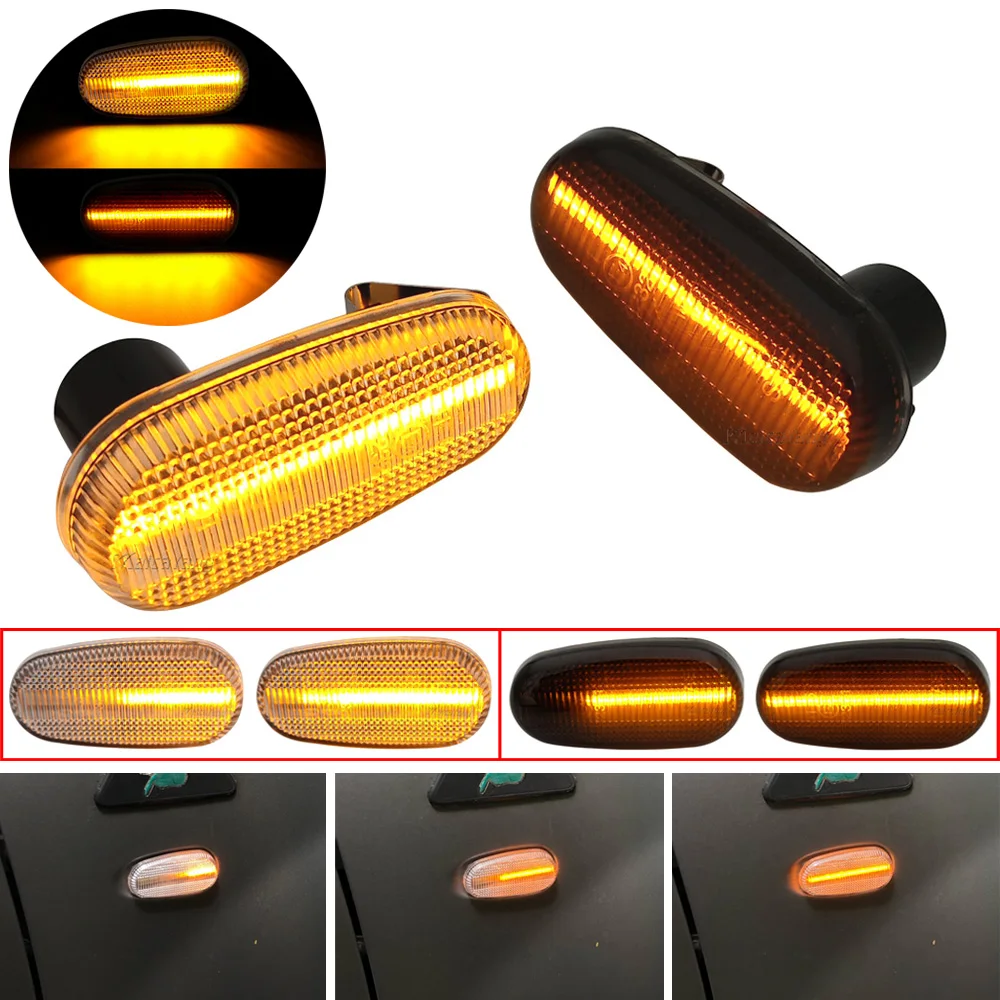 

Auto Parts For Alfa Romeo Mito 955 147 GT 937 Dynamic LED Side Marker Lights Sequential Turn Signal Blinker Indicator Lamps
