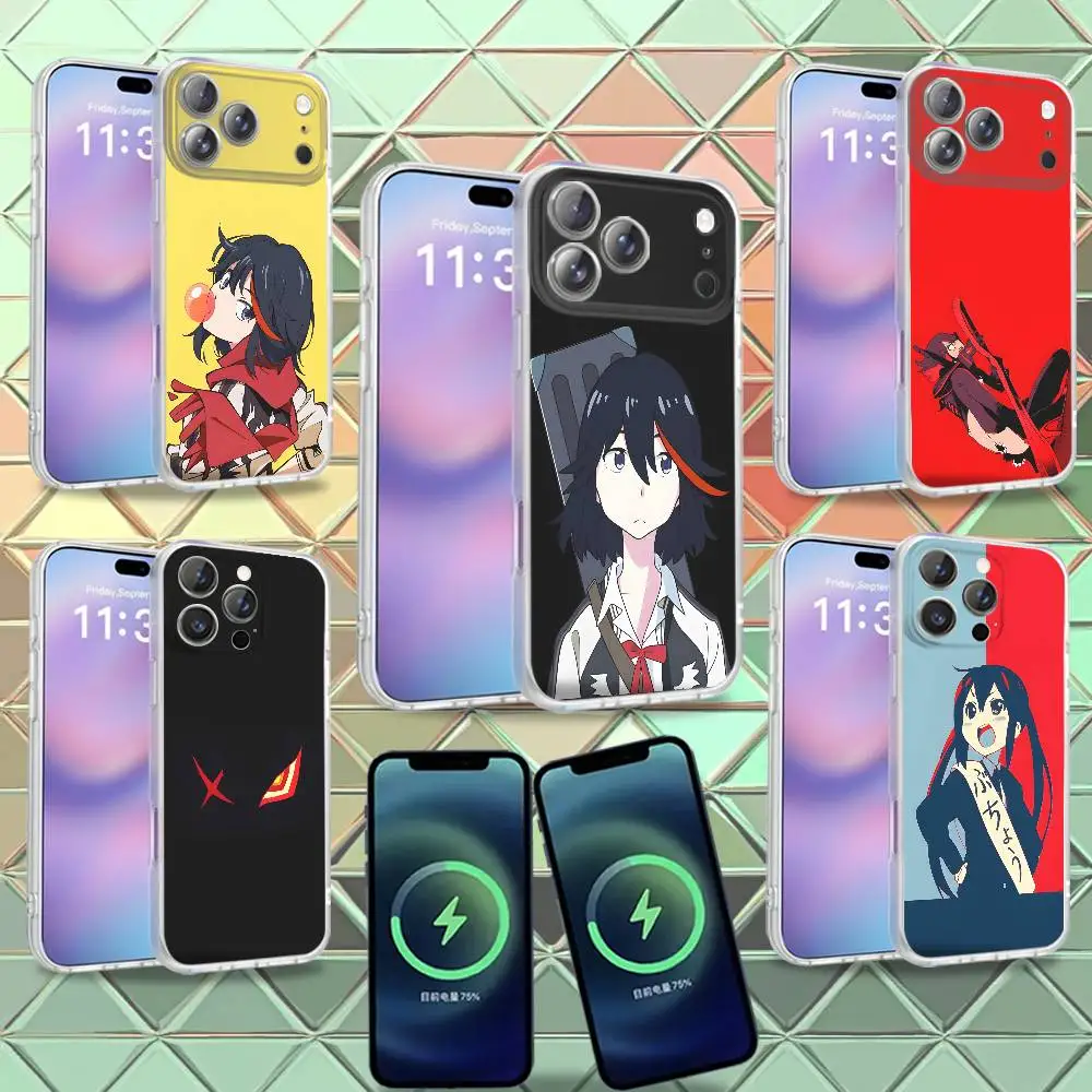 Фото Матовый магнитный чехол KILL la K-KILL R-Ryuko M-Matoi для iPhone 17, 12, 11, 14, 13, 15, 16, Plus, Air, Pro, Max, E, Mini с поддержкой MagSafe №1