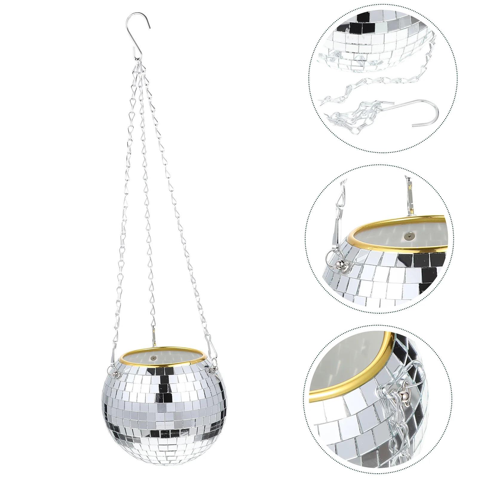 

Hanging Planterplant Pot Disco Flower Mirror Basket Wall Planters Potssucculent Holder Hanger Herb Containers Window Airindoor