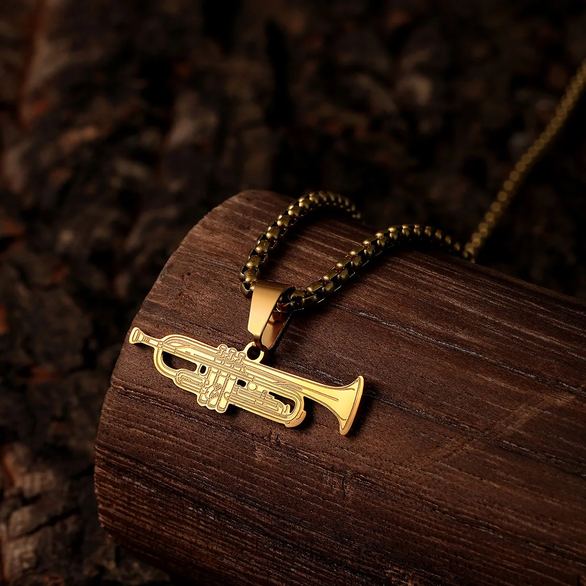 Ожерелье ручной работы из нержавеющей стали с подвеской-трубой для женщин