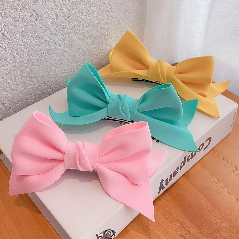 

Oaoleer New Korean Hair Bows Standing Top Head Girls Hair Clips Side Clip Temperament Sweet Simple Top Clip Hairpin Clip