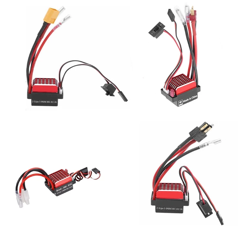 

Матовый электронный контроллер скорости RC, водонепроницаемый ESC 60A для 550/540 матового двигателя, абсолютно новый аксессуар для 1:10 радиоуправляемых игрушек