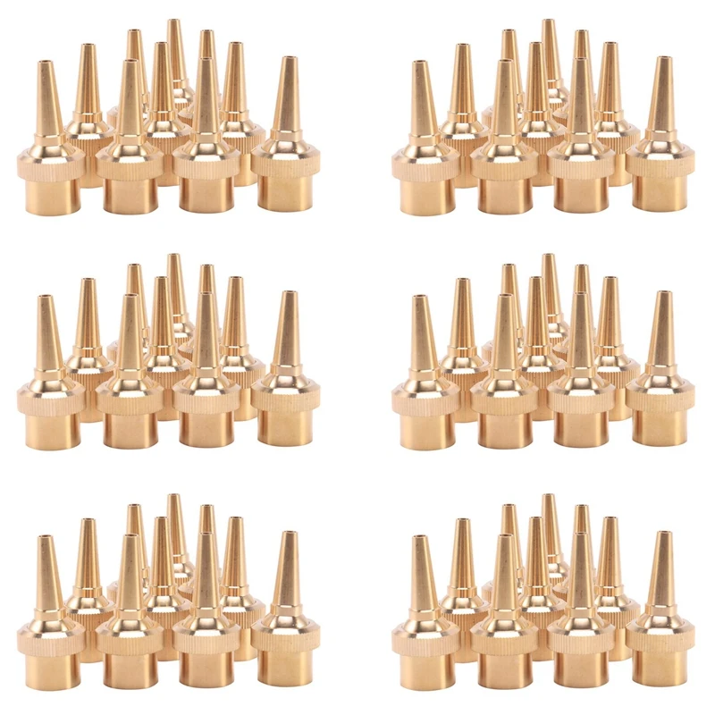 60Pcs 1/2 Inch DN15 Brass Jet Straight Adjustable Fountain Water Spray Nozzles Pool Nozzles Garden Landscape Decoration