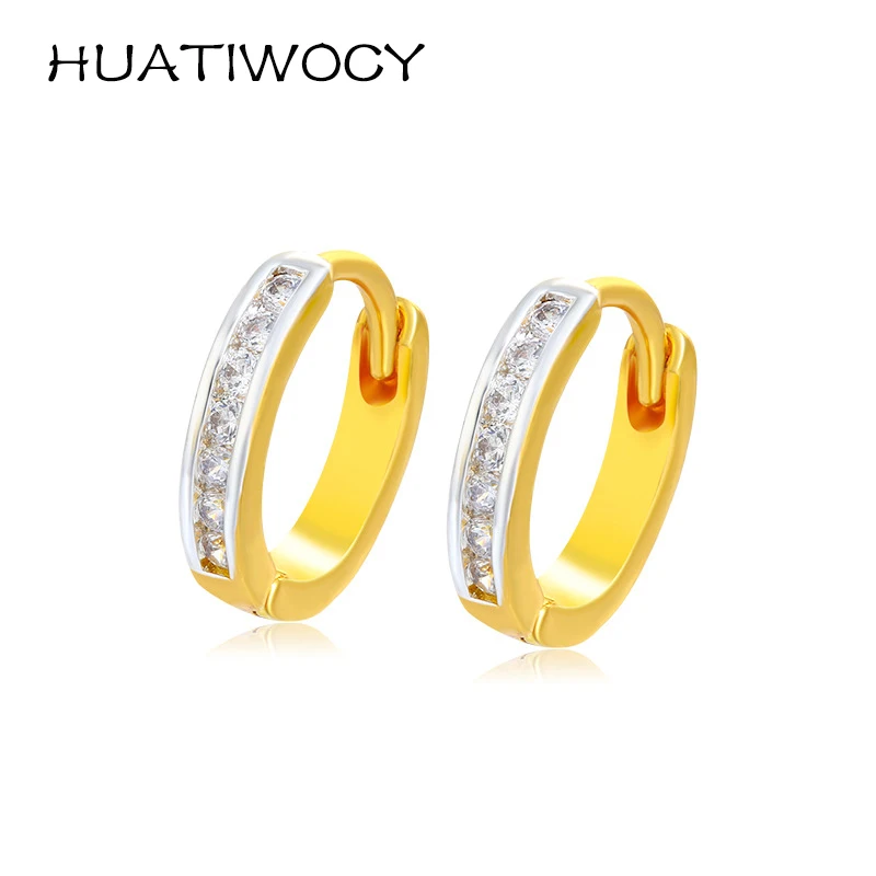 

HUATIWOCY Trendy Women Earrings 925 Silver Jewelry with Zircon Gemstone Accessories for Wedding Party Promise Gift Drop Earring