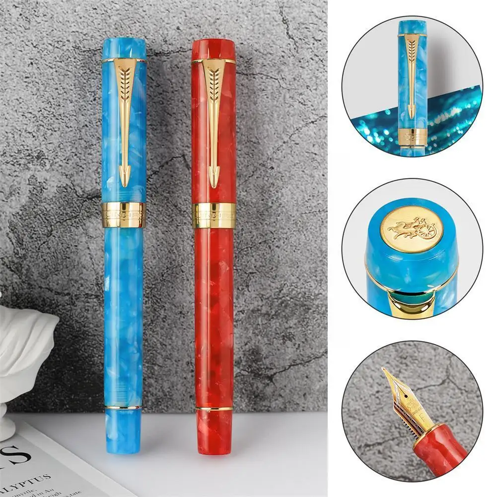 

Ручка перьевая Centennial 2022 18KGP, позолоченная карандаш для бизнеса, с преобразователем из смолы, X1V5, 100