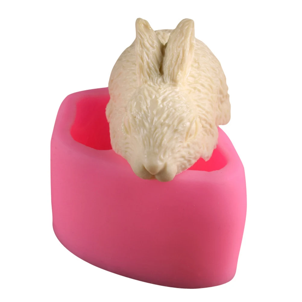 

3D Rabbit Silicone Soap Mold Easter Day Bunny Shape Fondant Cake Decorating Mould
