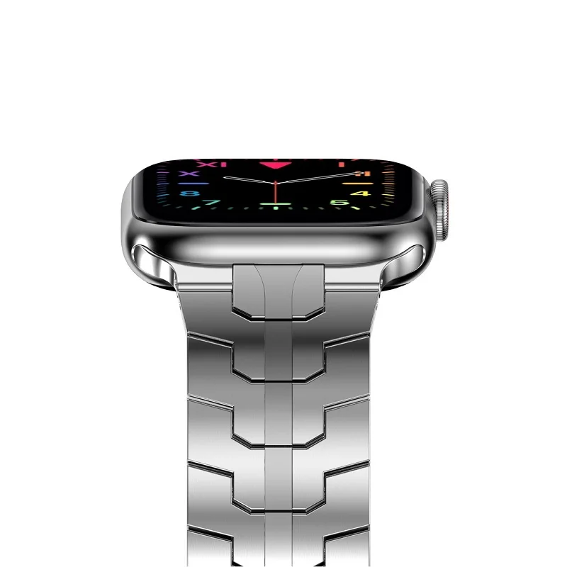 Ремешок металлический из нержавеющей стали для Apple Watch 8 se браслет iwatch 7 6 5 4 45 мм 44 42