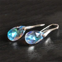 luxury zircon hoop earrings fashion gem earring for women 2022 new korean trendy geometric creative party wedding jewelry gifts