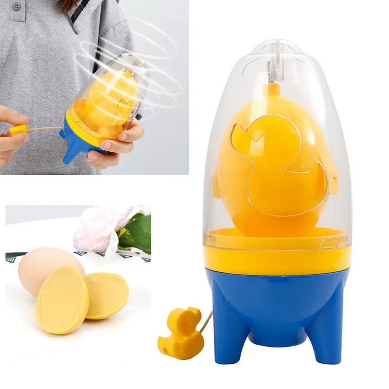 

Egg Scrambler Hand Egg Shaker Mixer Food Grade Silicone Egg Spinner Manual Tool In Shell Egg Spinner for Hard Boiled Eggs