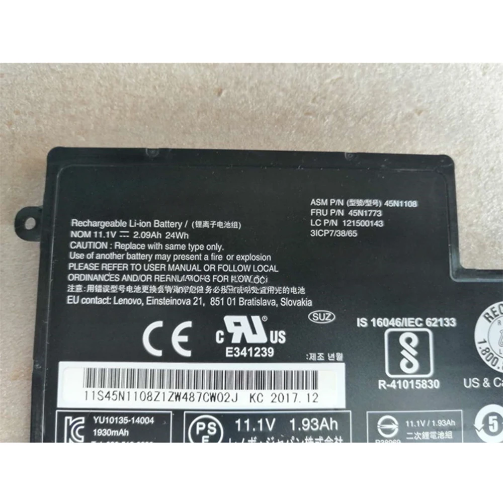 Аккумулятор 45N1108 для ноутбука Lenovo Thinkpad T440 T450 X240 X250 T450S K2450 X270 X260 X230S T460P |
