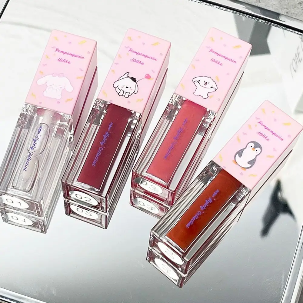 

1Pc Cartoon Bear Crystal Lip Glaze Mirror Waterproof Lip Gloss Water Light Hydrating Lipstick Makeup